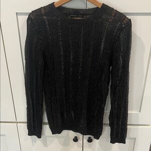 Endless rose by Anthropologie Black Mesh Sweater size S